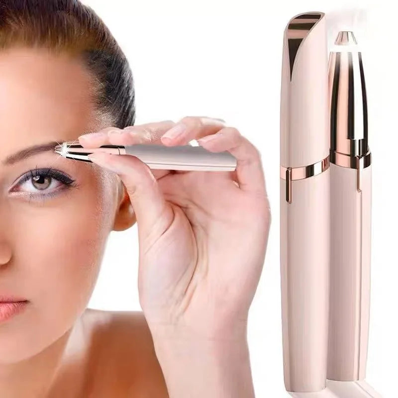 Womens Electric Eyebrow Trimmer Eye Brow Shaper Pencil Face Hair Remover for Women Automatic Eyebrow Shavers Pocketknife Puros