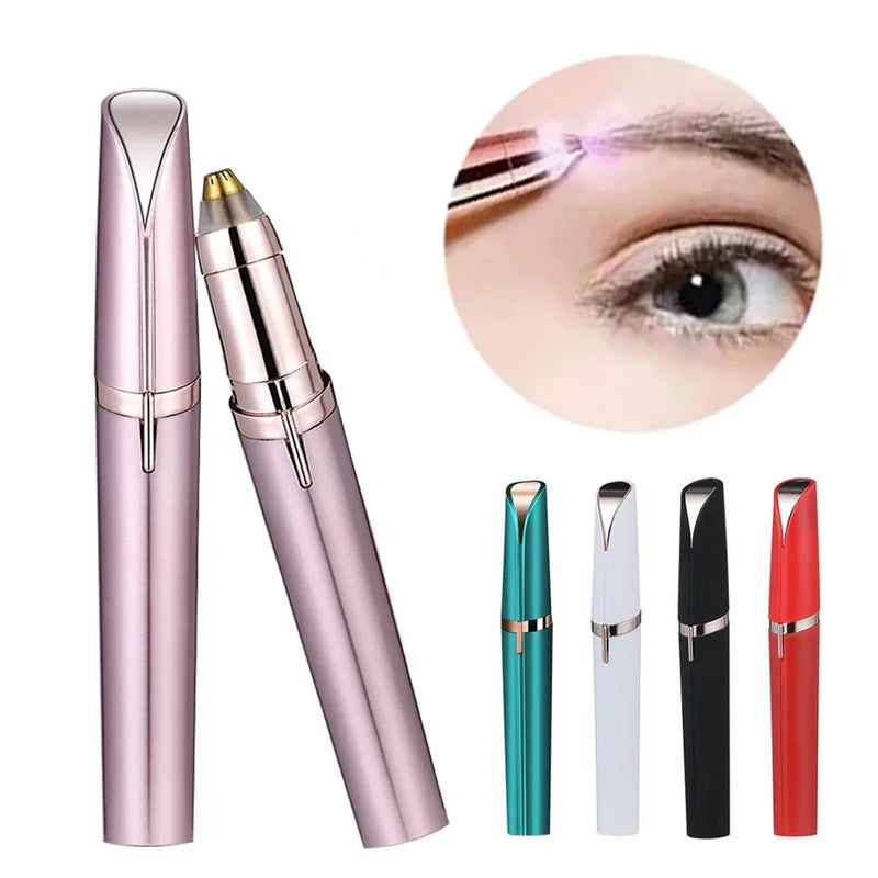 Womens Electric Eyebrow Trimmer Eye Brow Shaper Pencil Face Hair Remover for Women Automatic Eyebrow Shavers Pocketknife Puros